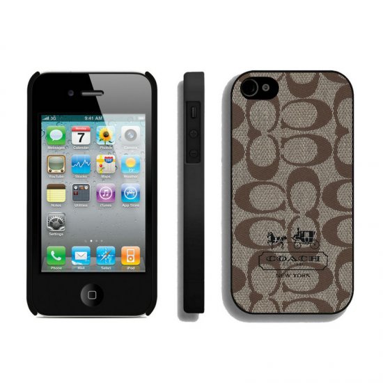 Coach In Signature Beige iPhone 4 4S Cases AIN | Women - Click Image to Close